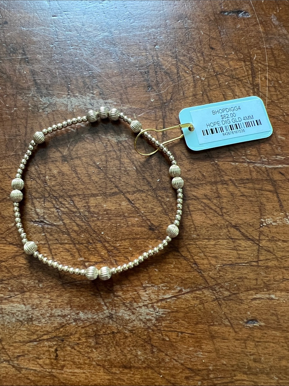 enewton: Hope Unwritten Dignity 4mm Bead Bracelet – Gold